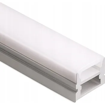 LED osvětlení LED profil silikonový plochý P0808 bílý kryt pro LED pásky 5 mm