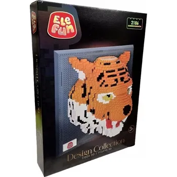 ostatní stavebnice ELEFUN DESIGN KOLEKCE STAVEBNICE stavebnice TIGER 3D 2186 dílů 622