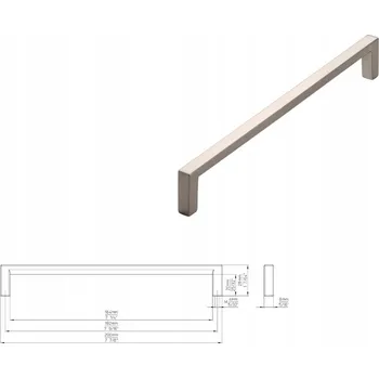 Nábytková úchytka SIRO 2108-200ZN21 vzhled nerezové oceli