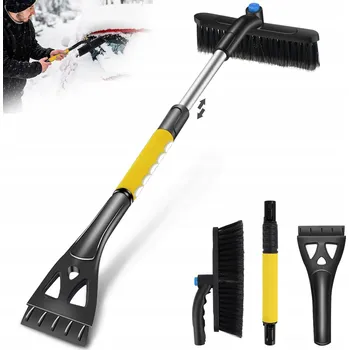 Autoškrabka HXUING Škrabka na okna s kartáčem 3v1 pro auto, SUV a nákladní vozidla