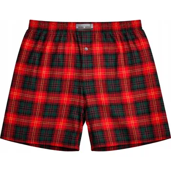 Pánské oblečení PÁNSKÉ VOLNÉ BOXERKY ŠORTKY 100% bavlna kostkované POLSKÉ Sesto Senso *XL