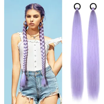 Karnevalová maska 2 KS Demon Hunters Kpop Paruka Copánek Ohon Rumi Cosplay Fialová