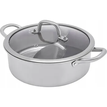 Hrnec Hrnec na Hot Pot Shabu Shabu z nerezové oceli, 30 cm, bez přepážky