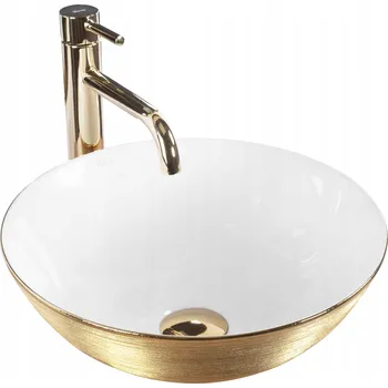 Umyvadlo Umyvadlo na desku kulaté Rea STELLA 35,5 cm bílé