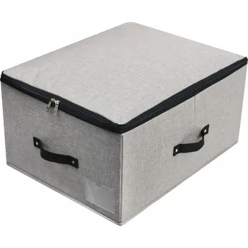 Úložný box OMYGARDEN Skládací Úložný Box s Víkem 52×40×26cm Tmavě Šedý