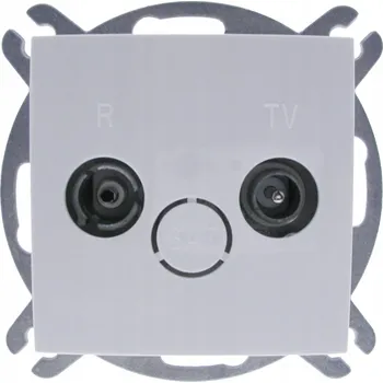 Elektrická zásuvka Anténní zásuvka nástěnná Hager bílá