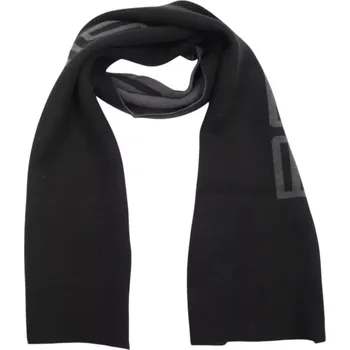Šála PORSCHE DESIGN Men's scarf business logo Šála vlněná dlouhá s logem černá