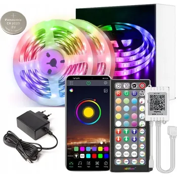 LED osvětlení Sada LED 40 m RGB 5050 aplikace pro telefon BLUETOOTH napájecí zdroj dálkový ovladač 24 V