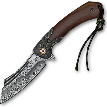 kapesní nůž Lovecký zavírací damaškový nůž Dellinger ROCK VG-10.