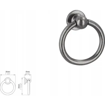 Nábytkové kování Nábytková úchytka SIRO 2499-40ZN28 vzhled cínu