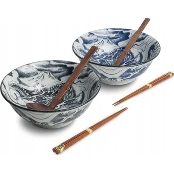 Sada misek s motivem draka, zelená