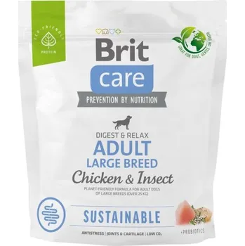 Brit Care Dog Sustainable Adult Large – kuře a hmyz 1 kg EXPIRACE únor (27.2.2026)