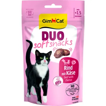 Pamlsek pro kočku GimCat Duo Soft Snacks hovězí se sýrem 50 g