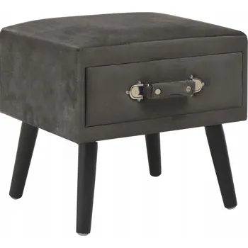 Noční stolek Noční stolek šedý sametový 40 x 35 x 40 cm se zásuvkou