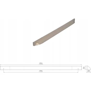 Nábytkové kování Nábytková úchytka SIRO 2447-350ZN21 vzhled nerezové oceli