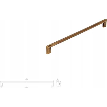 Nábytkové kování Úchytka nábytku SIRO 2571-336ZN79 Nábytková úchytka stará kartáčovaná mosaz