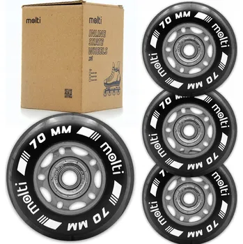 Kolečkové brusle Sada koleček z PU kaučuku 70x24 82A + ložiska ABEC-9 pro kolečkové brusle molti