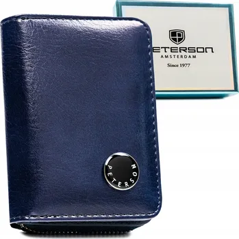 Peněženka Peterson dámská peněženka z pravé kůže modrá