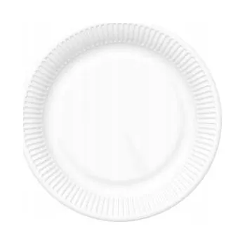 Jednorázové nádobí Talířky bílé na jedno použití 18 cm 20 ks ECO