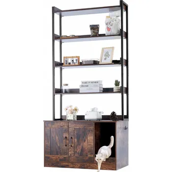 Koupelnový nábytek Skříňka na kočičí toaletu se čtyřmi policemi