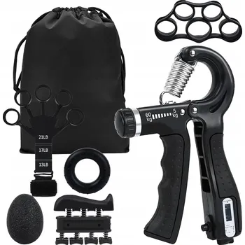 6 KS SADA Posilovačů Prstů s Počítadlem pro Rehabilitaci Rukou a Prstů