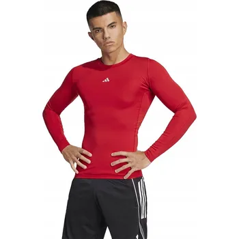 Pánské tričko adidas Techfit Long Sleeve Tee červené VEL. L