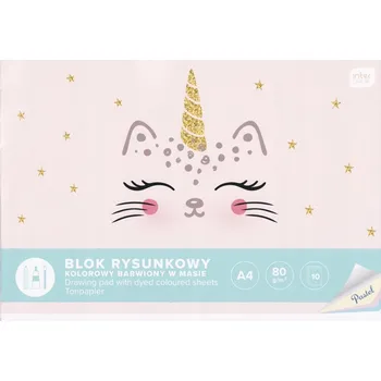 Blok Interdruk barevný kreslicí blok A4 pastelový