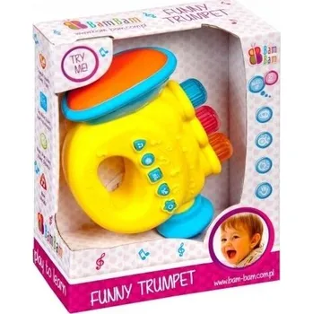 Dřevěná hračka DÁREK PRO CHLAPCE HRAČKA TRUBKA BAM BAM RADOST PŘI HRANÍ