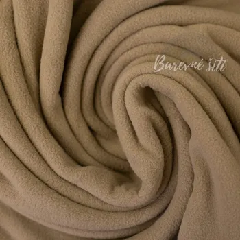 Fleece Tmavá béžová 673 (E) 0,55m/ks (Kvalitní microfleece antipilling)
