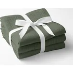 Mušelínová utěrka Nature MSN-076 Zelená khaki - sada 3 ks