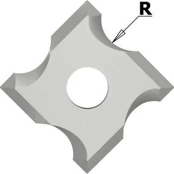 Příslušenství k frézce "IGM N034 Žiletka tvrdokovová radiusová - R2 mm MDF+"