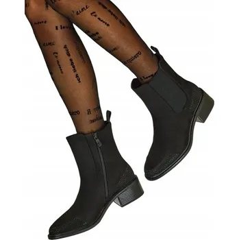 Dámská zimní obuv ČERNÉ DÁMSKÉ KOTNÍKOVÉ BOTY TANGLEMIST 38