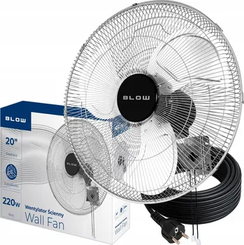 Domácí ventilátor Nástěnný ventilátor Blow 220W 50 cm s oscilací a nastavením sklonu