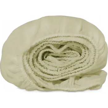 Prostěradlo Prostěradlo s gumou bavlna jersey 200x220 cm, světle béžová barva