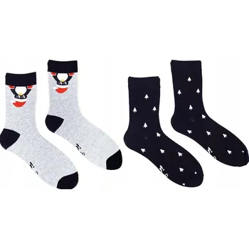 Dámské ponožky Ponožky bavlněné vánoční motivy Santa Claus tučňák v krabičce velikost 39-42