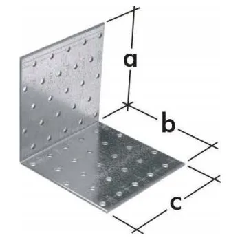 Tesařské kování Montážní úhelník Domax ocelový 60 mm x 60 mm x 40 mm x 2 mm