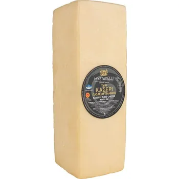 Polotvrdý sýr Kaseri P.D.O. Mytilinis z Lesbu z ovčího a kozího mléka | Mystakelli váha: 300g