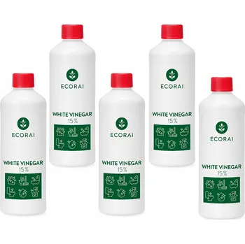Univerzální čisticí prostředek Bílý ocet 15% 1 l Ecorai na úklid, extra účinný, 4+1