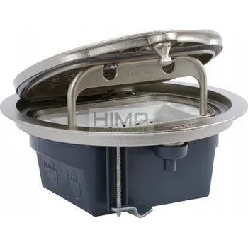 Elektrická zásuvka Elektrická Zásuvka - podlahová krabička Legrand, stříbrná