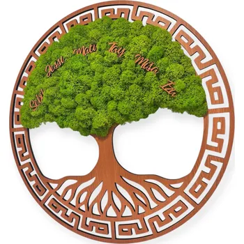 Obraz Mechový strom věčnosti 36 - 60 cm Průměr 36 cm