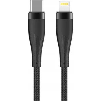 Datový kabel Kabel Maxlife USB typ C - Apple Lightning 1 m černý