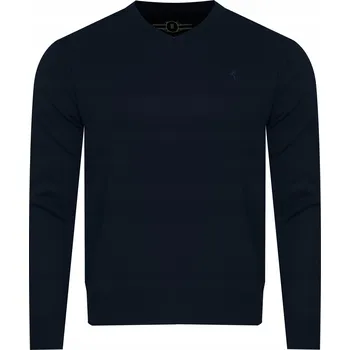 Pánský svetr Pánský svetr - Tmavě modrý bavlněný klasický elegantní dárek