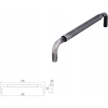 Nábytková úchytka SIRO 2482-168ZN75 , efekt kartáčovaného železa