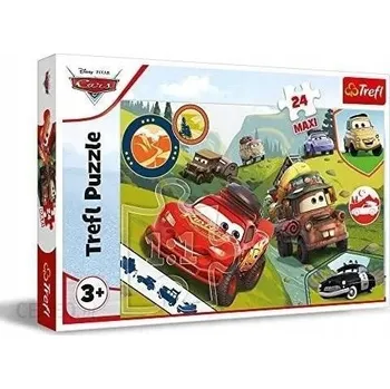 Puzzle 3+ Puzzle Maxi 2 4 díly . Zábavné Trefl Auta