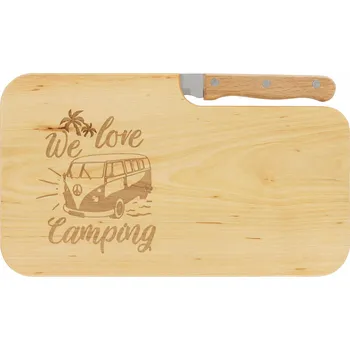 Kuchyňské prkénko LASERHELD Dřevěná Deska s gravírováním pro Milovníky Kempování