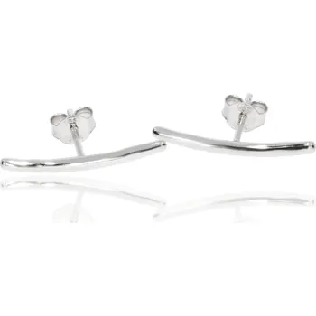 Náušnice Zlatnictví Helios Stříbrné náušnice hladké tyčinky