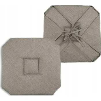 Polštář Polštář na židli/taburet BEA 40x40 cm, zemité béžová, s tkaničkami na zavazování