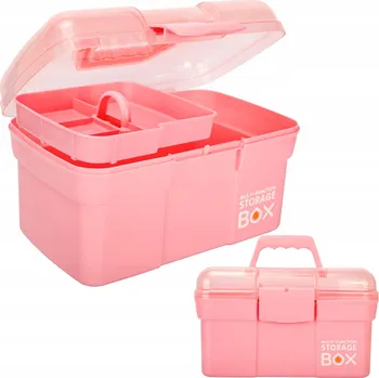 Úložný box CREAHAUS Krabička na skladování 28 cm s podnosem a držadly