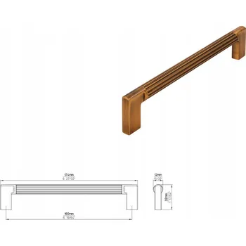 Nábytkové kování Nábytková úchytka SIRO 2591-174ZN79ZN79 staromosaz kartáčovaná