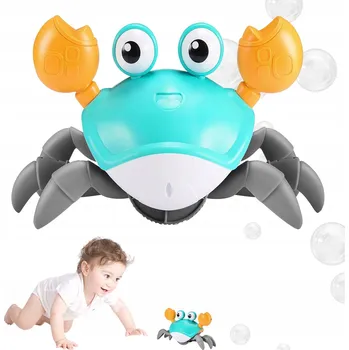 Hračka pro nejmenší KRAB CHODÍCÍ Utíkající Lezoucí Hračka Interaktivní VÝUKA LEZENÍ